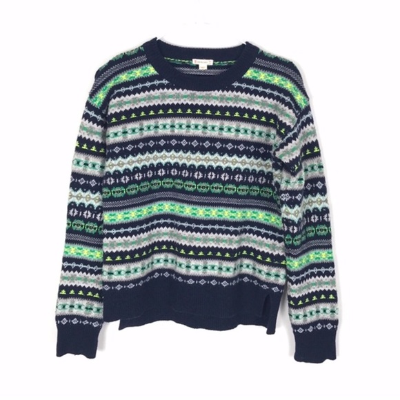Crewcuts Other - Crewcuts Wool Fair Isle Popover Sweater